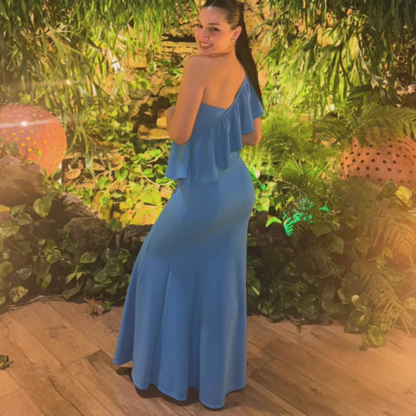 Vestido celeste media manga