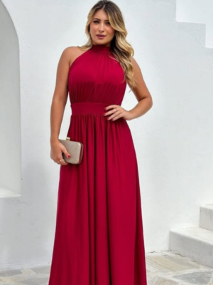 Vestido rojo con cuello