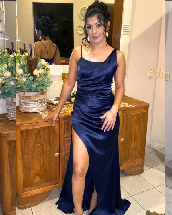 Vestido media tira con tajo - Imagen 3