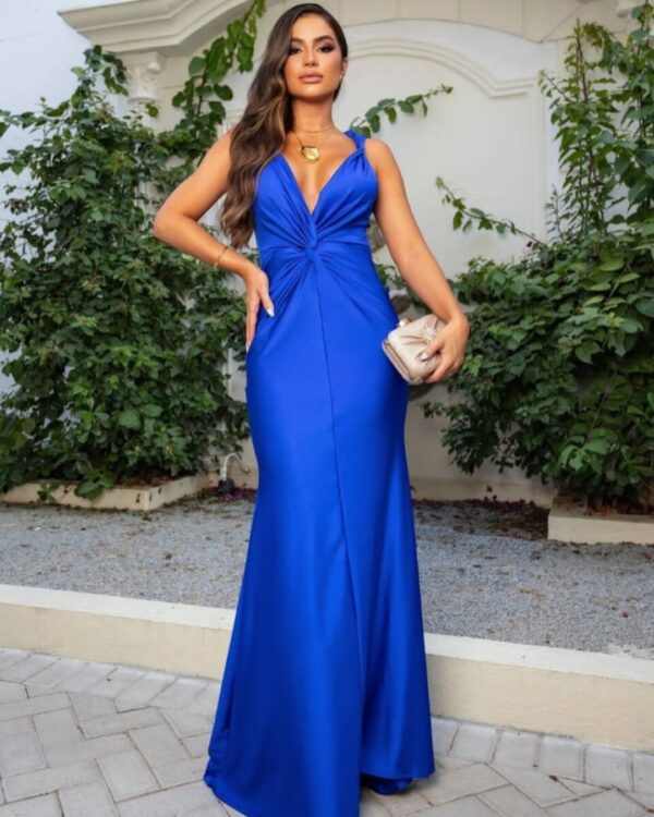 Vestido azul al cuerpo