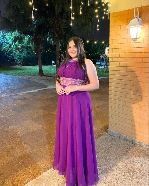 Vestido Violeta con cuello