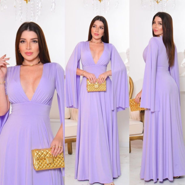 Vestido lila largo