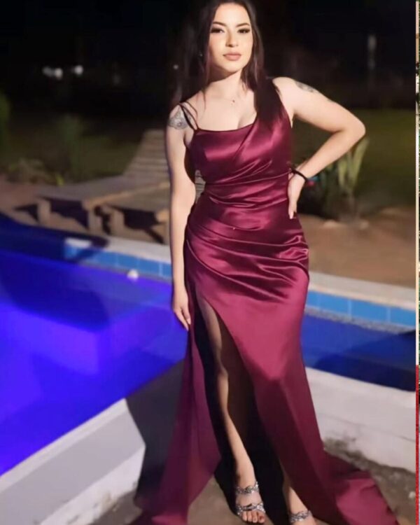 Vestido en color vino - Imagen 2