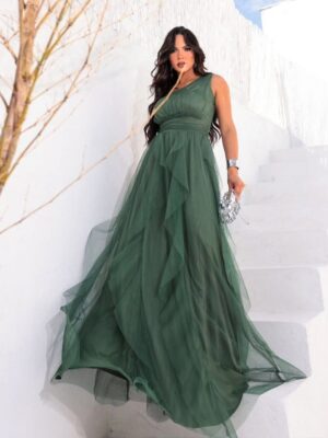 Vestido verde oliva