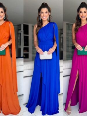 Elegantes vestidos con capa